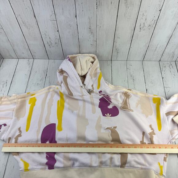 Adidas  x Thebe Magugu Multi All Over Print Crop Hoodie HM1884 Plus Size 1X - Picture 14 of 15